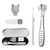 NIYATA Set 13 Pezzi Rimuovi Calli con Raspa Piedi e Lama Callifugo, Strumento Professionale Pedicure in Acciaio Inox, Callus Remover per Rimuovere Durezza Piedi, Argento