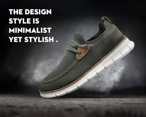 Image of Men's Walking Boat Shoes Slip On Casual Loafers Non Slip Comfortable Lightweight Work Driving Shoes