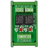 Electronics-Salon DIN Rail Mount 2 SPDT 10Amp Power Relay Interface Module, DC 24V Version.