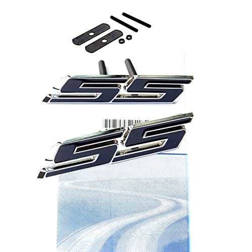 yoaoo-OEM ® 1 x OEM SS Emblem Gitter + Aufkleber Badge 3D für Camaro Chevrolet GM Serie vorne Chrom schwarz yoaoo-OEM ® 1 x OEM SS Emblem Gitter + Aufkleber Badge 3D für Camaro Chevrolet GM Serie vorne Chrom schwarz