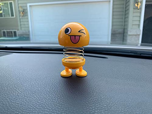 Shaking Head Toys Car Ornaments Bobblehead Nod Dolls Cute Cartoon Funny Wobble Head Robot Lovely Car Dashboard Decor Auto (Grimace)