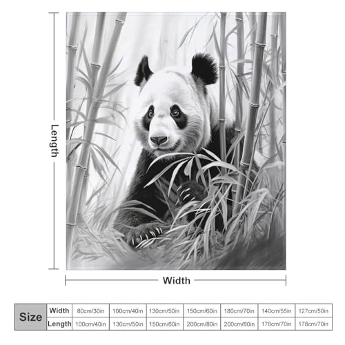 Couverture flannel 3D Panda épaisse et chaude lavable en machine - 6