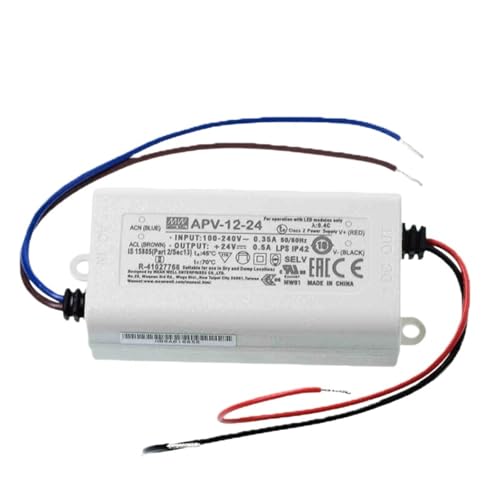 Pilote LED 24VDC 0,5A transfo pour ruban lumineux et alimentation APV-12-24