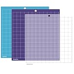 Zocipro 3Pcs Cutting Mat for Silhouettes Cameo 4/3/2/1, 12"x12" Adhesive Non-Slip Replacement Vinyl Cutting Mat for Craft Sewing (Standardgrip, Lightgrip, Stronggrip)
