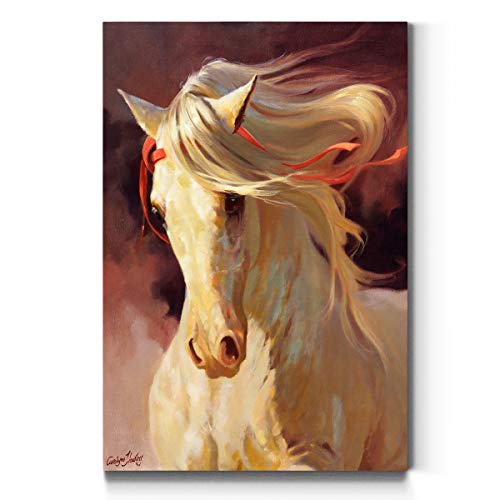 Portrait Style Canvas Wall Art: Animals, Show Dogs, Bird, Fish, Riding in Saddles, Horses, Sketches & Modern Abstract for Home & Office, Ready to Hang - Blanco 12X18