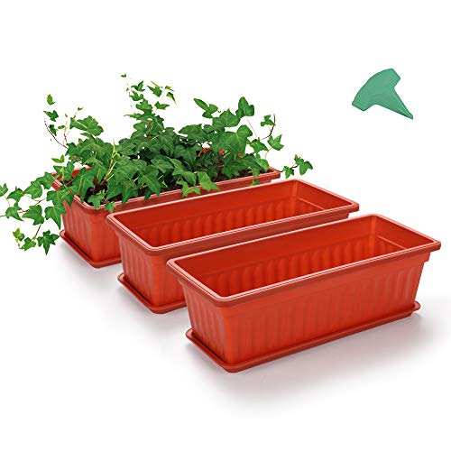 Compare Price rectangular plastic plant pots on