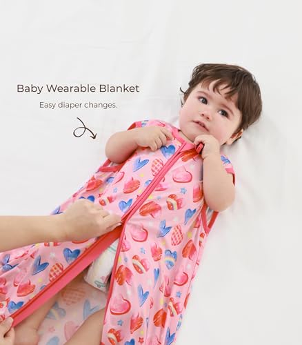 Image of Baby Sleep Sack Soft Wearable Blanket 2-Way Zipper Sleeping Bag for Girls Boys 0-3T, Viscose Made from Bamboo