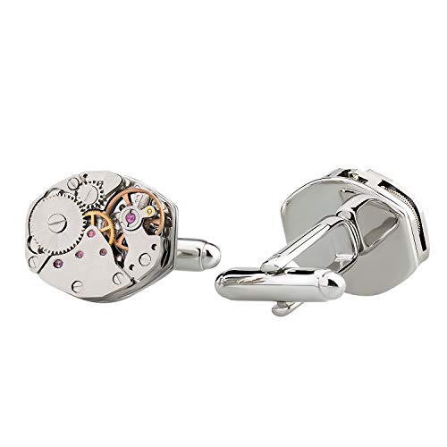 MERIT OCEAN Movement Cufflinks Steampunk Watch Mens Shirt Vintage Watch Cuff Links Business Wedding Gifts steampunk buy now online
