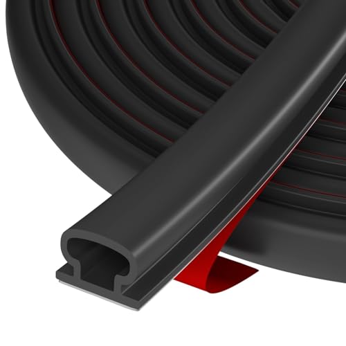Hzetuu Joint de Porte Autocollant Caoutchouc - Bande d'Étanchéité Isolation Phonique, Efficacité Énergétique, Résistance aux Intempéries pour Fenêtres, Portes...