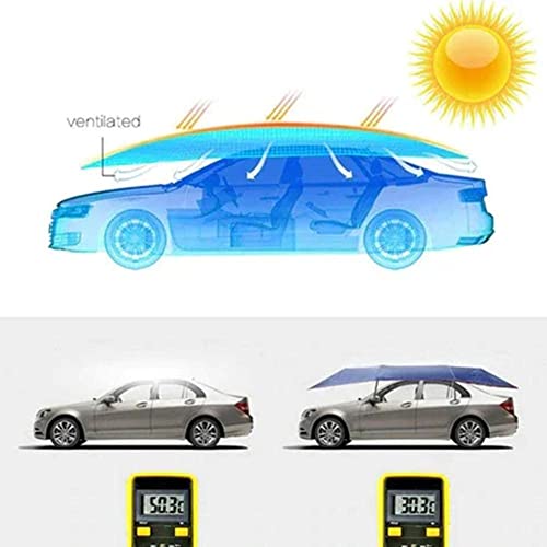 Super Large 4.2M Car Sunshade Umbrella Fully Automatic Folding Roof Summer Sunscreen Portable Shed Control Remote Cover Canopy #TOP2