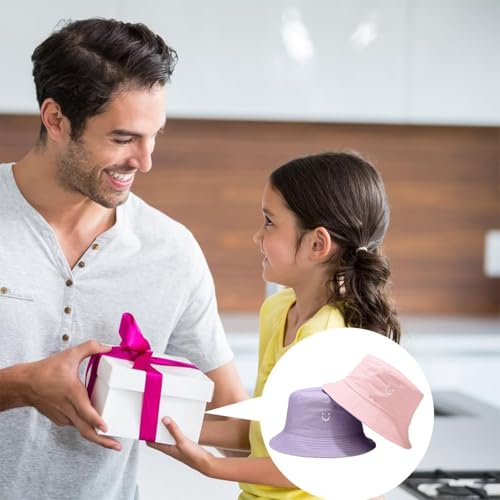 dinghaole Sonnenhut für Kinder, Wendbares Fischerhüte Modisch Sommerhut Hut, Anglerhut für Jungen und Mädchen, doppelseitige Sonnenhüte für Kinder von 2–8 Jahren