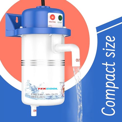 Image of TEKCOOL Instant Water Geyser 1 L Portable Water Heater, Made of First Class ABS Plastic, Auto Cut Off Feature with 1 Year Warranty, for Home, Office, Restaurant etc