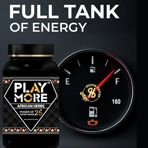 Image of PLAY MORE African Herbs Powder for Men | Herbal Powder Blend with 25 Traditional Herbs | Daily Wellness Supplement | Natural Herbal Formula | 150gm