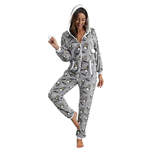 Kigurumi femme combinaison de nuit sleepwear chaud et douillet