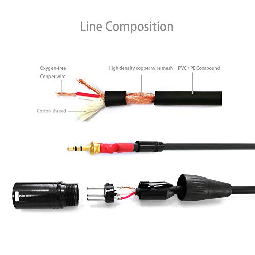 Cable TRS 3.5mm a XLR macho NANYI de interconexión para audio y micrófono 5