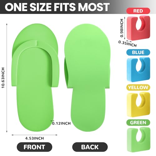 Suhine 120 pares de chinelos de pedicure descartáveis e kit de separadores de dedos, 40 pares de chi