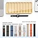 AFOOYO Wooden Watch Band Organizer - Works with All Apple Watch Bands - 9 Slots Display Watch Storage Case Tray with Acrylic Top Lid
