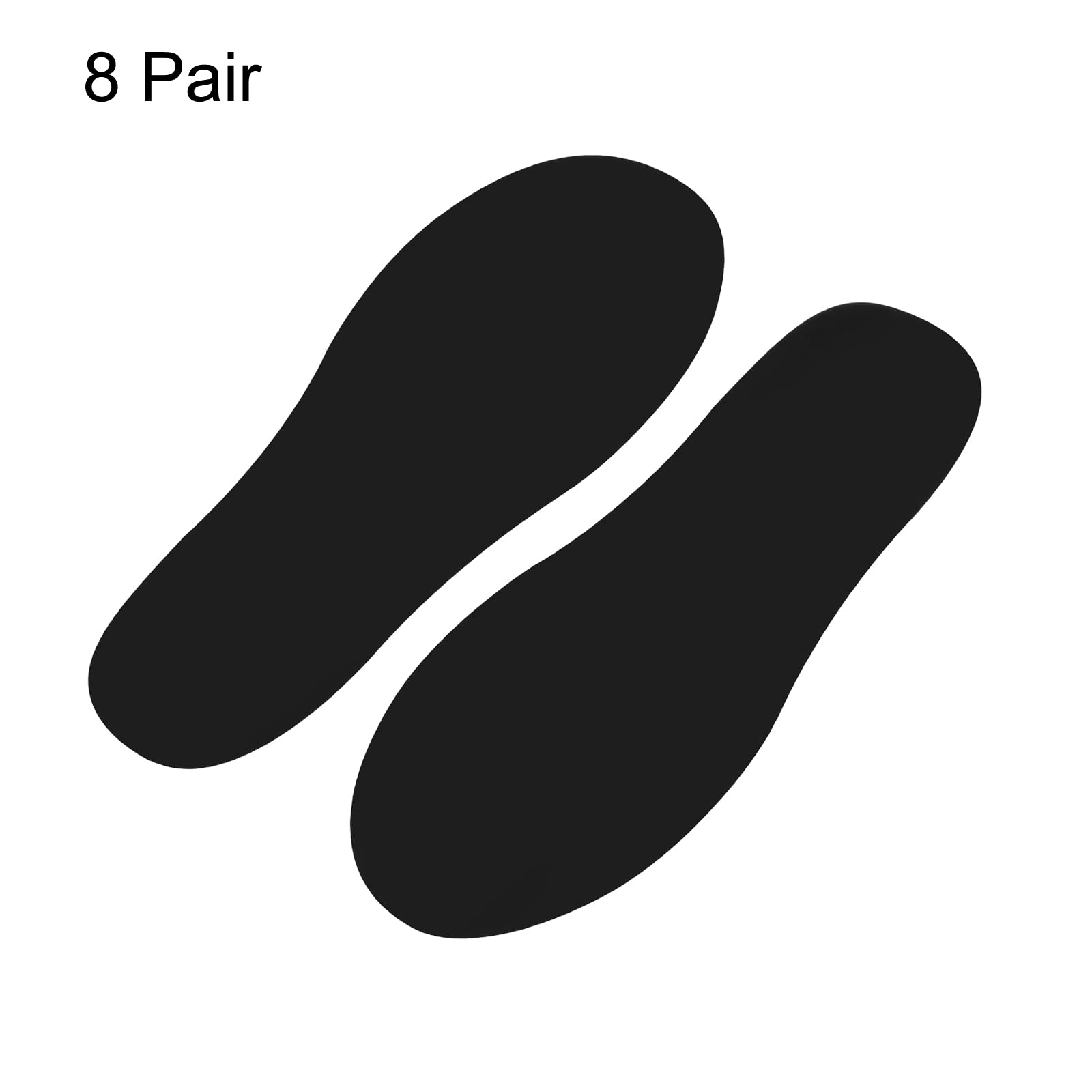 PATIKIL 8x3" Footprint Sticker, 8 works PVC Shoes Floor Decal Sign for Class Decor Stair Guide Black - Image 3