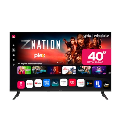 Listado de pantallas smart tv que puedes comprar esta semana. 47 Pantalla Smart TV 40 Pulgadas GHIA Whale TV Full HD (1920x1080) D-LED, Dolby Audio, WiFi Integrado, 60Hz, 3 HDMI, 2 USB, LAN, ATSC/NTSC, Modo Ahorro de Energía