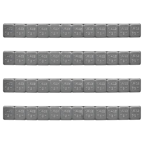 Rdxcv 48 PCS 1/4 Oz Adhesive Backed Wheel Weights 0.25 Oz Low Profile Tire Balancing Weights with Strong Adhesive Easy to Peel Wheel Weight for Cars Trucks SUVs Motorcycles