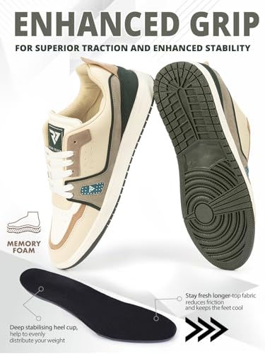 Image of Run 07 Mens Spectra PU Sole Superior Grip Mid Top Sneakers | Casual Shoes | Solid Smart Casual Walking Shoes | Cushioned Footbed with Extra Comfort Shoe