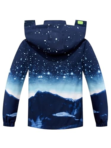 Image of SaphiRose Kids Waterproof Rain Jacket Mesh Lined with Removable Hood | Lightweight rain coat, windproof, breathable, school, camping, travel, outdoor play, boys and girls
