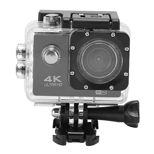 22% off - Action Camera, 4K HD 98.4ft 30m Underwater Camera Set with Shell, Multifunctional Sports Camera with 2.0inch Screen, Portable Waterproof Camera for Swimming Surfing Diving (Black)