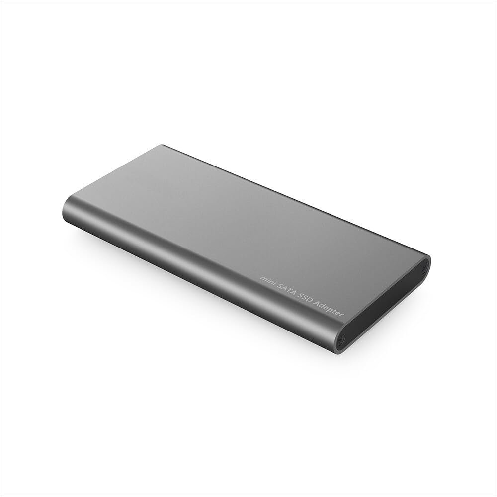 Labymos USB3.0 to mSATA SSD Enclosure Portable mSATA Solid State Drive Adapter High Speed USB3.0 SSD Enclosure Silver Gray