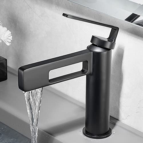 Robinet de lavabo cascade en laiton massif gris de qualité supérieure - 2