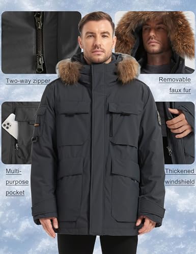 Image of HARD LAND Men's Down Jacket Packable heavy parka Jacket