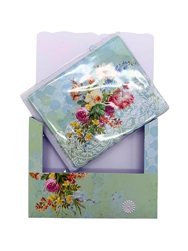 Image of Poster Foundry Set of 3 - Market Bouquet Flowers Boxed Note Cards by Carol Wilson. 10 embossed 4x5 Die-Cut Notecards and Matching Envelopes in Decorative Gift Box with Magnetic Flap. NCP2463