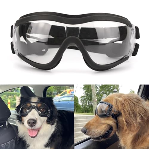 PETLESO Large Dog Goggles Clear