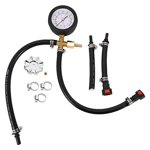 Tagtight Kraftstoffdruck Tester Kit, Einspritzpumpe Druckprüfgerät, Ventil 0-100PSI, Kraftstoffdruckmesser Benzindruck Tester für Schnell Angeschlossene Einspritz Pumpen, für Auto Motorrad