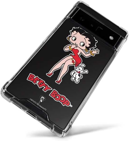 Skinit Clear Phone Case Compatible with Google Pixel 6 - Officially Licensed Betty Boop with Puppy Design