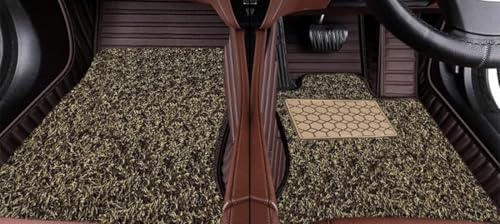 Image of CHIRON 10D Compatible with BMW 2-Series Custom Fitted Faux Leather 10D Antiskid Car Floor Mats - Coffee