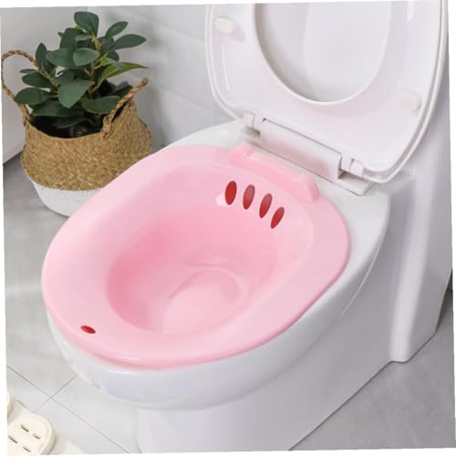 Baño de asiento para inodoro rosa, lavabo postoperatorio con diseño antideslizante 7