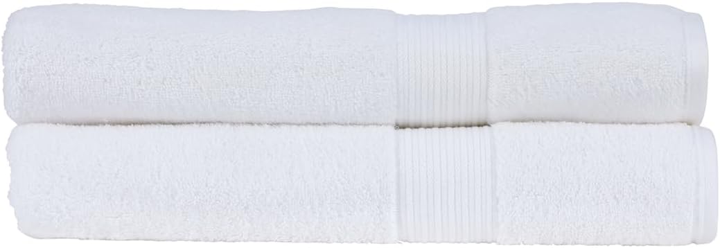 Christy Supreme Hygro 2 Bath Sheets Set | White | 100% Luxury Supima Cotton | Ultra Soft | Super Absorbent | 650GSM | Extra Large Bath Towels