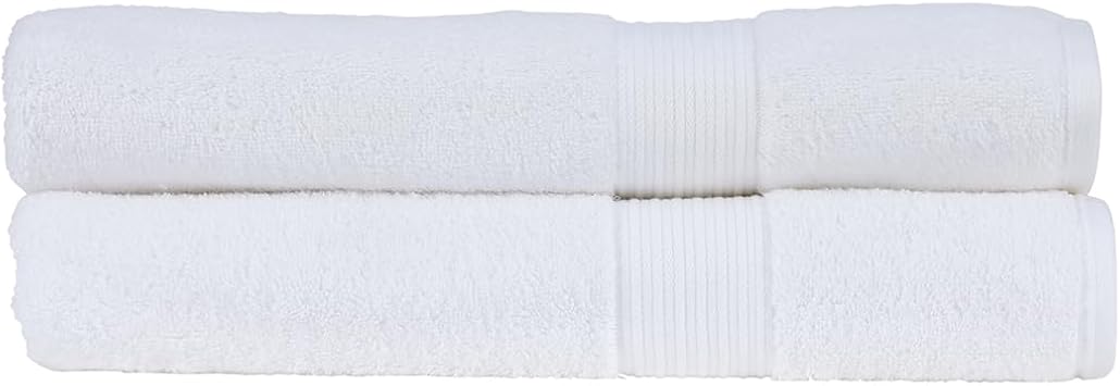 Christy Supreme Hygro 2 Bath Sheets Set | White | 100% Luxury Supima Cotton | Ultra Soft | Super Absorbent | 650GSM | Extra Large Bath Towels