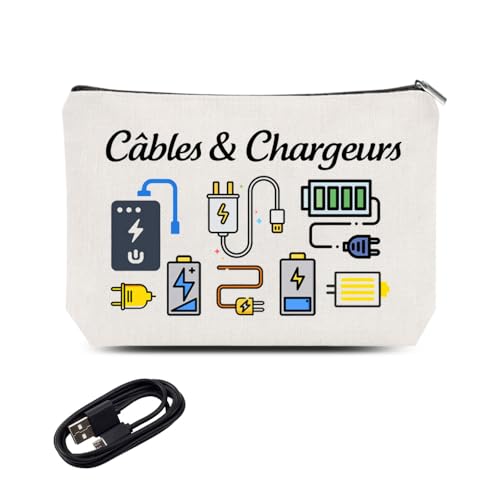 ShiQiao Spl Trousse Rangement Câbles et Chargeurs Sac Accessoires Électroniques Voyage...