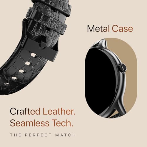 Image of Fire‑Boltt Phoenix Classic Round Smart Watch 1.39″ HD Display with Bluetooth Calling,AI Voice Assistant,SpO2 & Heart Rate Monitor, 120+ Sports Modes,IP67 Waterproof Smart Watch for Men & Women - Black