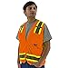 Vest High Visibility Surveyors with Two-Tone Dot Striping Orange Size Small