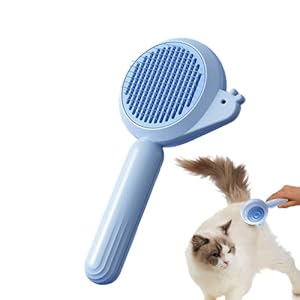 Pet Grooming Brush, Cat Hair Remover Brush, Lightweight Kitten Supplies, Pet Massaging Tool for Removing Tangles, Loose, and Dirt, Comfortable Handle to Easy Use