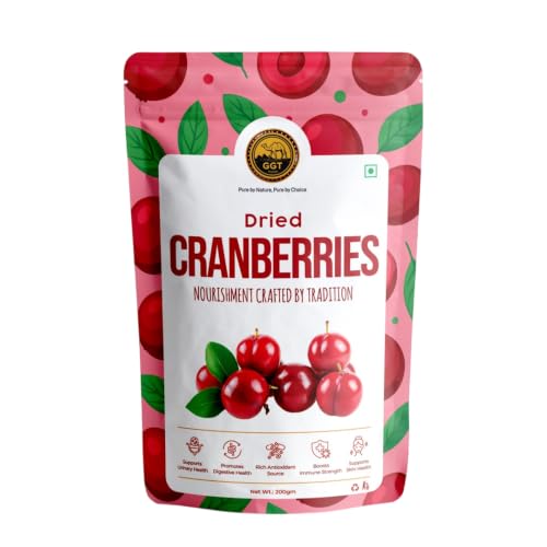 GGT Premium Dried Cranberries 200g | Naturally Dried | No Preservatives