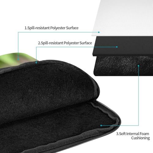 Purple Tulip Print Laptop Case Bag Shockproof Protective Cover Briefcase with Tablet Notebook3