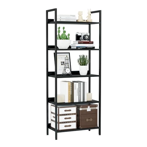 NUMENN Bookshelf, 5 Tier Freestanding Shelving Unit, Black by NUMENN - Used condition - CA$88.77