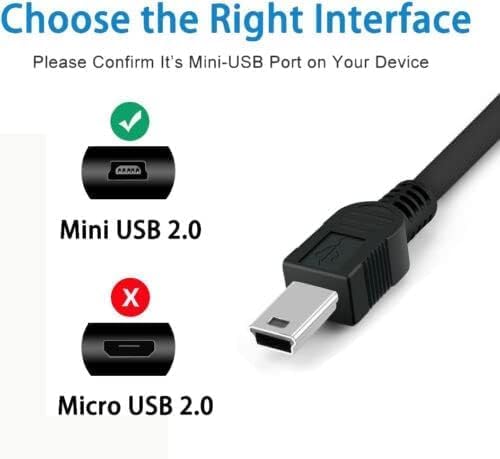 Image of USB TO 5 Pin Mini USB Cable (60 CM) USB 2.0 Type A to Mini B Cable Compatible with GoPro Hero 3+, PS3 Controller, MP3 Player, Digital Camera (Black) 24 INCH