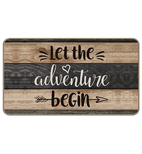 XAPEK RV Door Mat - Log Cabin Decor, 30''x17'' Camper Door M...