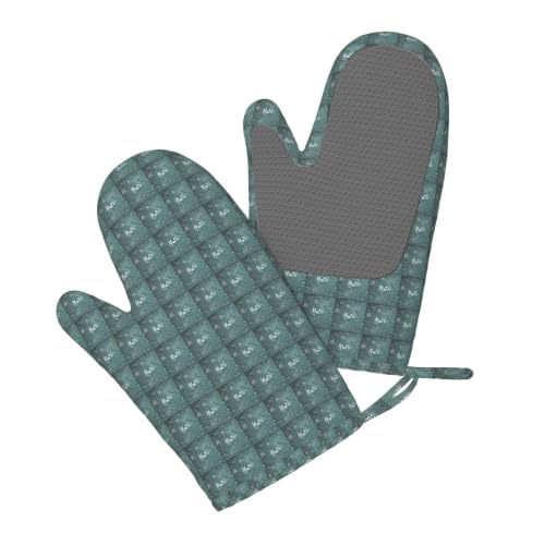 Gants de cuisine imprimé mathématique avec isolation thermique supérieure - 4