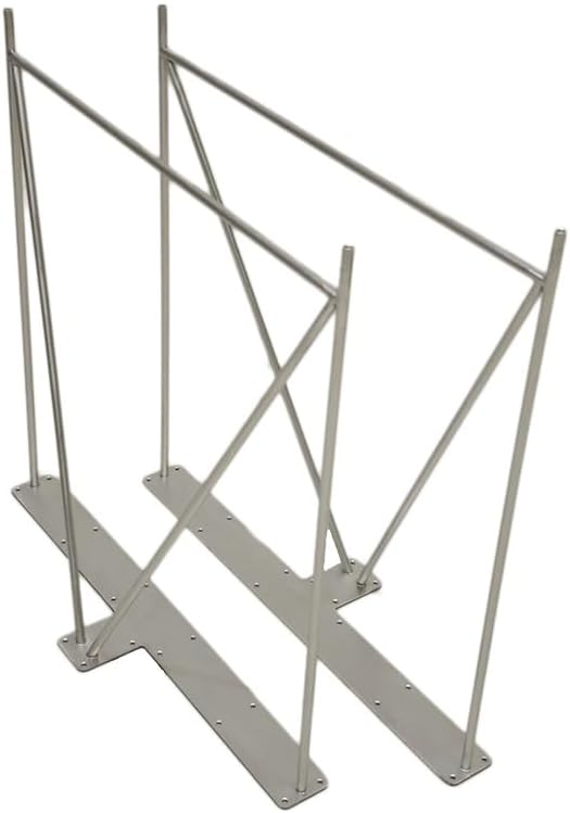Table Legs Set of 2 for Furniture, Industrial Style Metal Desk Legs, Stainless Steel Table Base for Night Stand Desk Bench(27.6x6.3x28in)