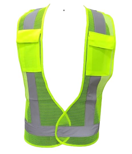 DELTECH SAFETY H36 High Visibility Reflective Safety Jacket for Men, 120gsm Green Football Net, 3 Side Open, 2 Chest Long Flat Pockets with Flap, Adjustable (B0DB25NM42) Amazon Price History, Amazon Price Tracker